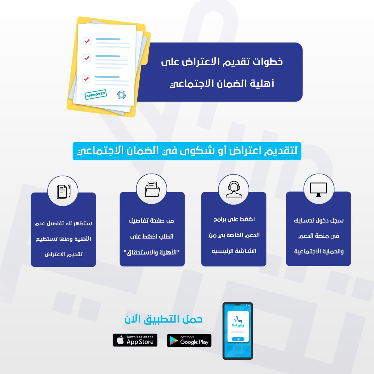 خطوات تقديم اعتراض على عدم الأهلية في - خطوات تقديم اعتراض على عدم الأهلية في الضمان الاجتماعي المطور